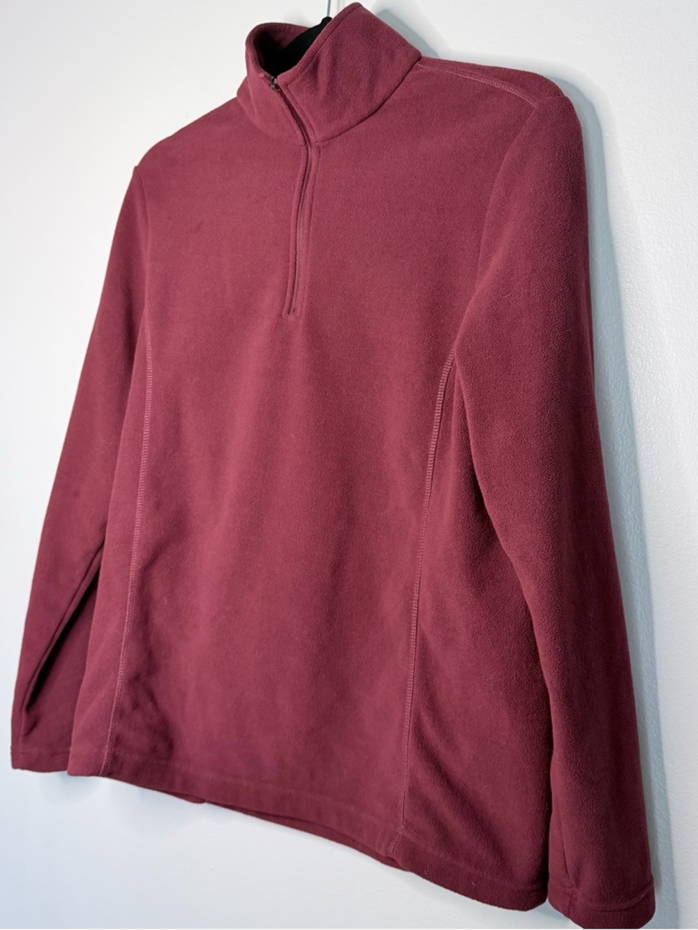 Women’s Quarter-zip Fleece Pullover - Burgundy
